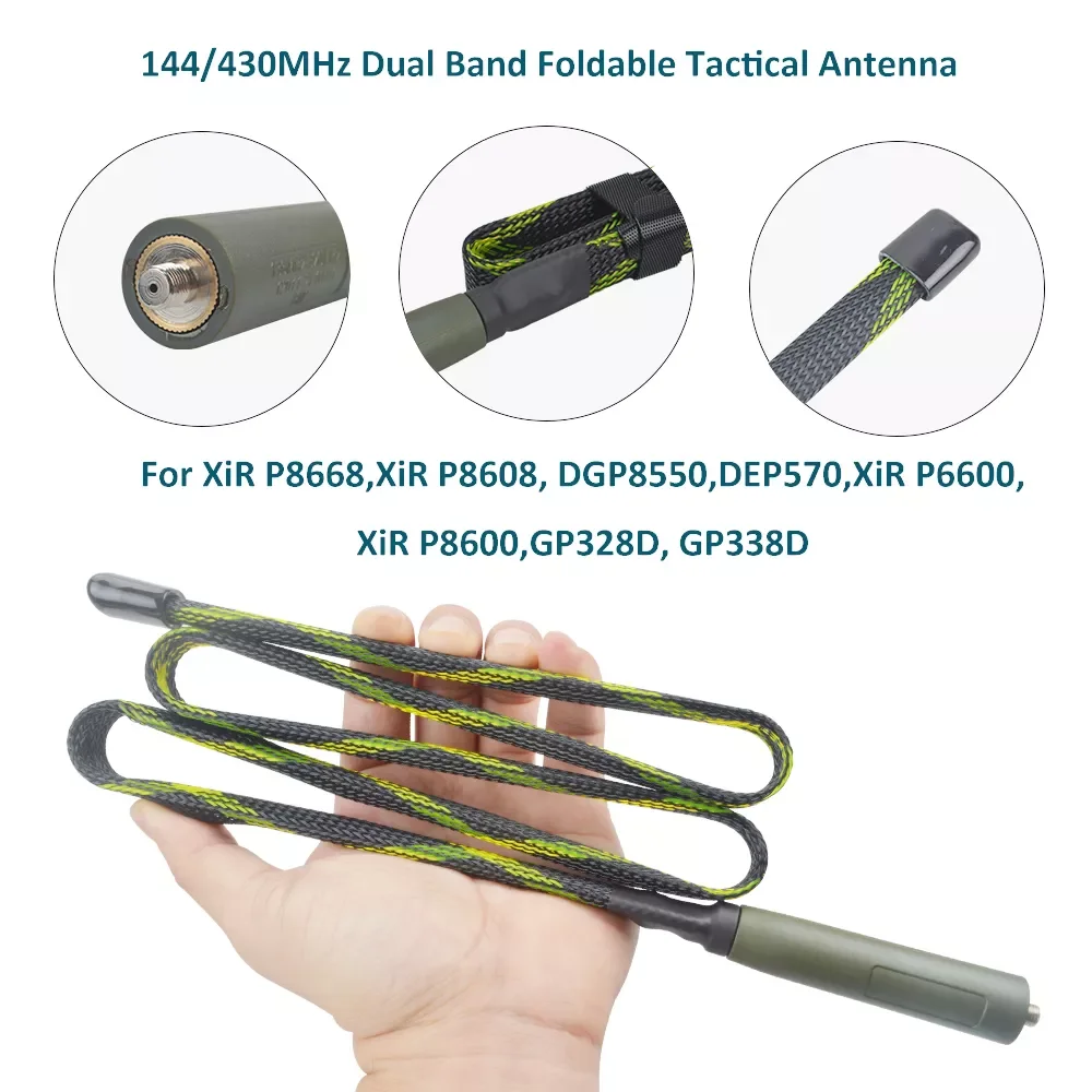 

walkie talkie Tactical Foldable antenna Quad Band 136-520MHz UHF VHF for Motorola XiR P8668 XIR P8608 XiR P6600 DGP8550 GP328D
