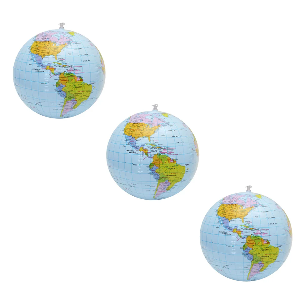 

3 Pcs Beach Inflatable Balls Swimming Pool Toys Globe Beach Inflatable Balls