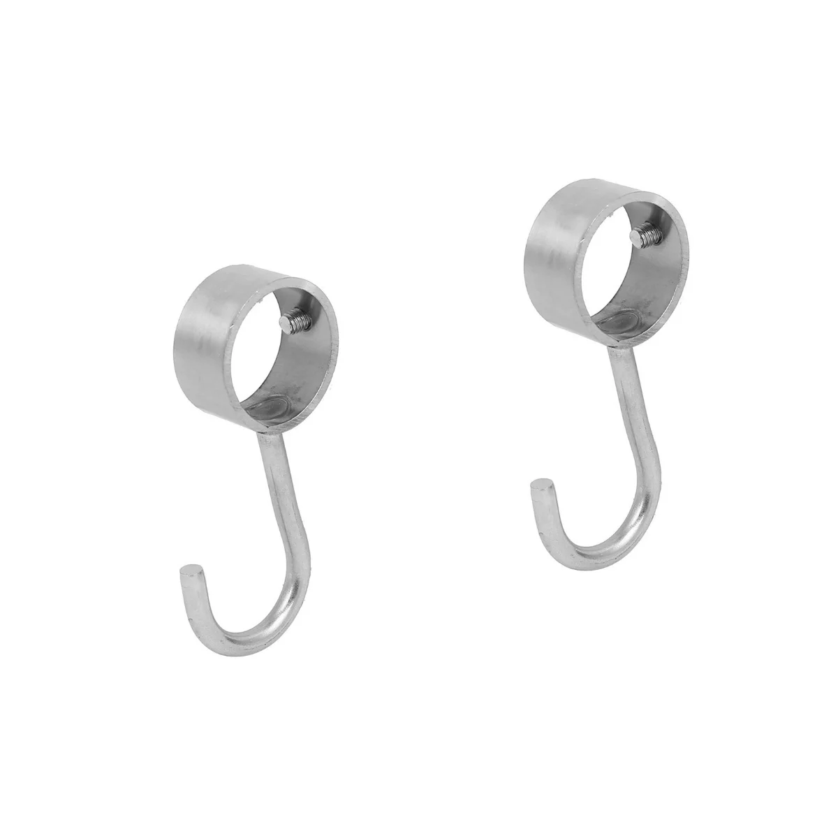 

4 pcs 25mm Dia Kitchen Stainless Steel Hanging Tube Pipe Rod Hook for Wardrobe Bathroom