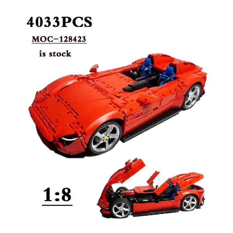 MOC- 128423   Классический гоночный автомобиль F90 SP1 и SP2 в масштабе 1:8, 4033 шт. для 42143, строительные блоки, игрушки, детские забавные игрушки, подарок на день рождения (art.: 3920ce08bef8f) - 3920ce08bef8f
