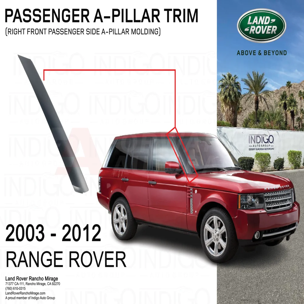

Pair Outer Windshield Trim Finisher A Pillar Post For Range Rover L322 Right&Left Passenger & Clips DCB500162NP LR033144