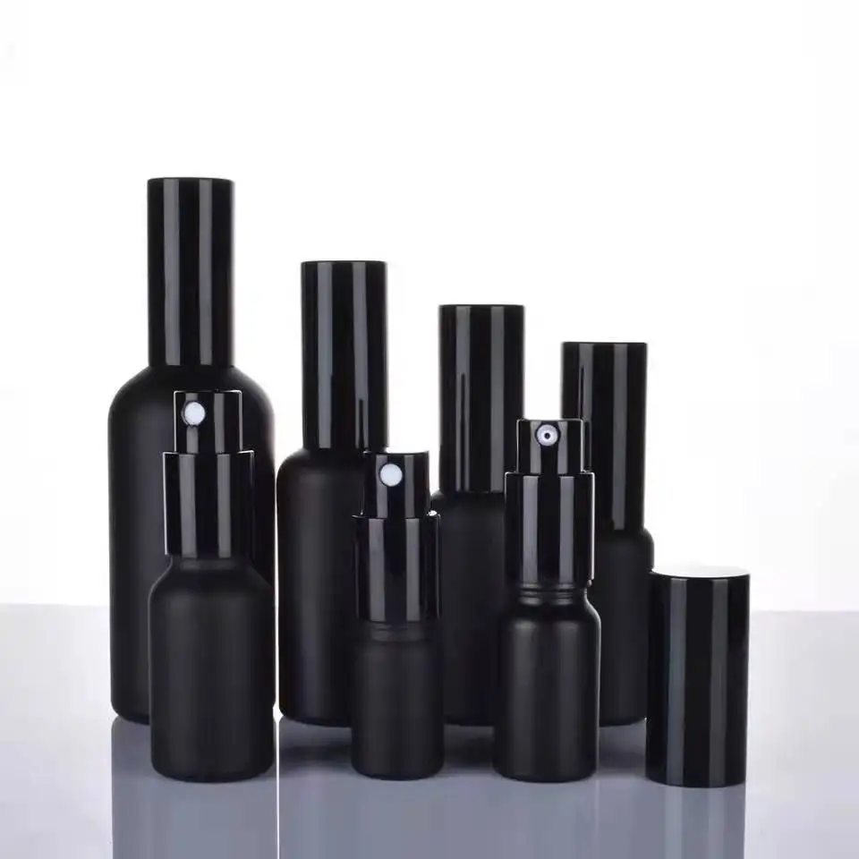 10 X 5ml-100ml Spray Bottle Black Glass Empty Perfume Fine Mist Atomizer Refillable Bottles Vial Essential Oil Cosmetic Pump Bot