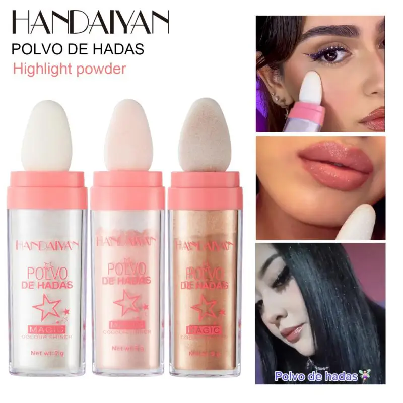 

Fairy HighLight Pat Powder Natural Glitter Powder Face Contour Brighten Cosmetics Lip Cheek Eye Multi-use Blush Shadow HighLight