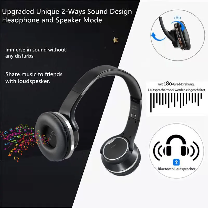 

Bluetooth-гарнитура SODO Складная спортивная с микрофоном и поддержкой MP3