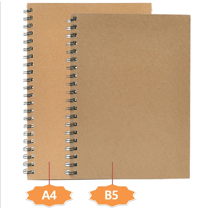 A4/B5 Sketchbook Thickened 160G Blank Inner Page Notepad Coil Loose-Leaf Drawing Book Portable DIY Rewritable Graffiti Notebook