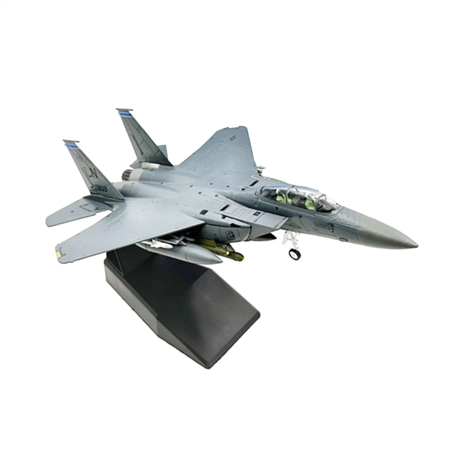 

Модель под давлением для взрослых, подарки, имитация в масштабе 1/100, истребитель F15E, маленькое украшение самолета, самолет для полки, дома, бара, спальни