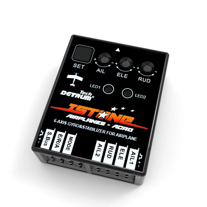 

DETRUM Istone Acro 6-Axle Gyros & Stabilizer for RC Airplane 3D Fixed-wing Support Futaba SBUS PWM Signals