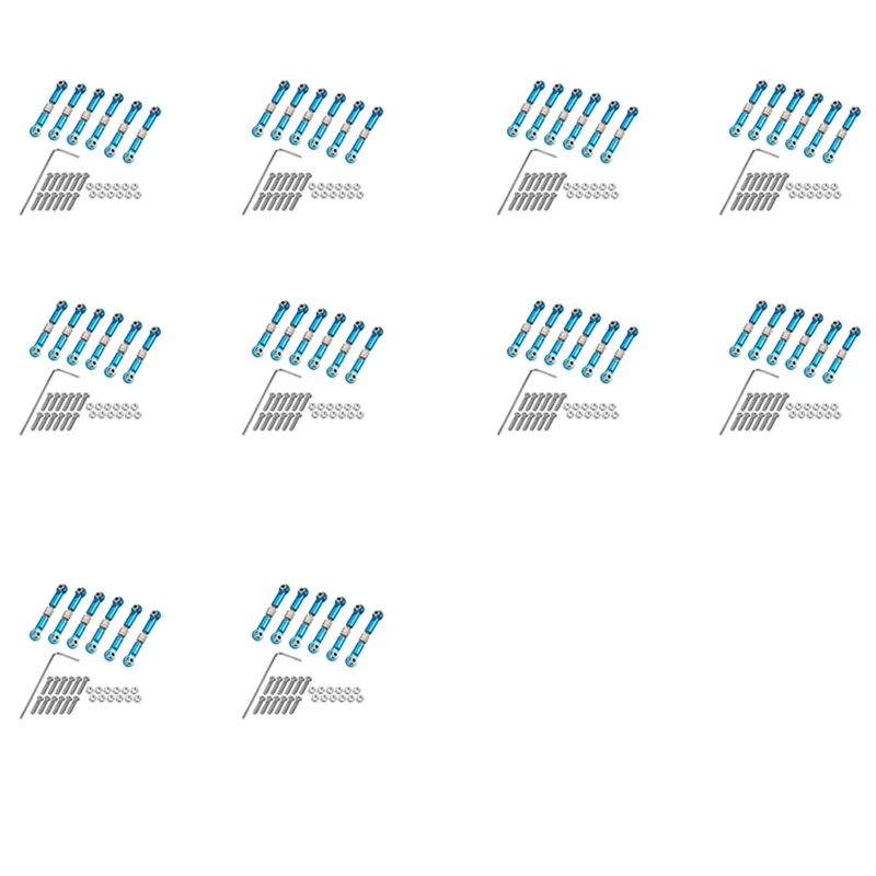 

60 шт. регулируемый металлический Тяговый стержень, передний/задний сервопривод для Wltoys A949 A959 A969 A979 K929, синий