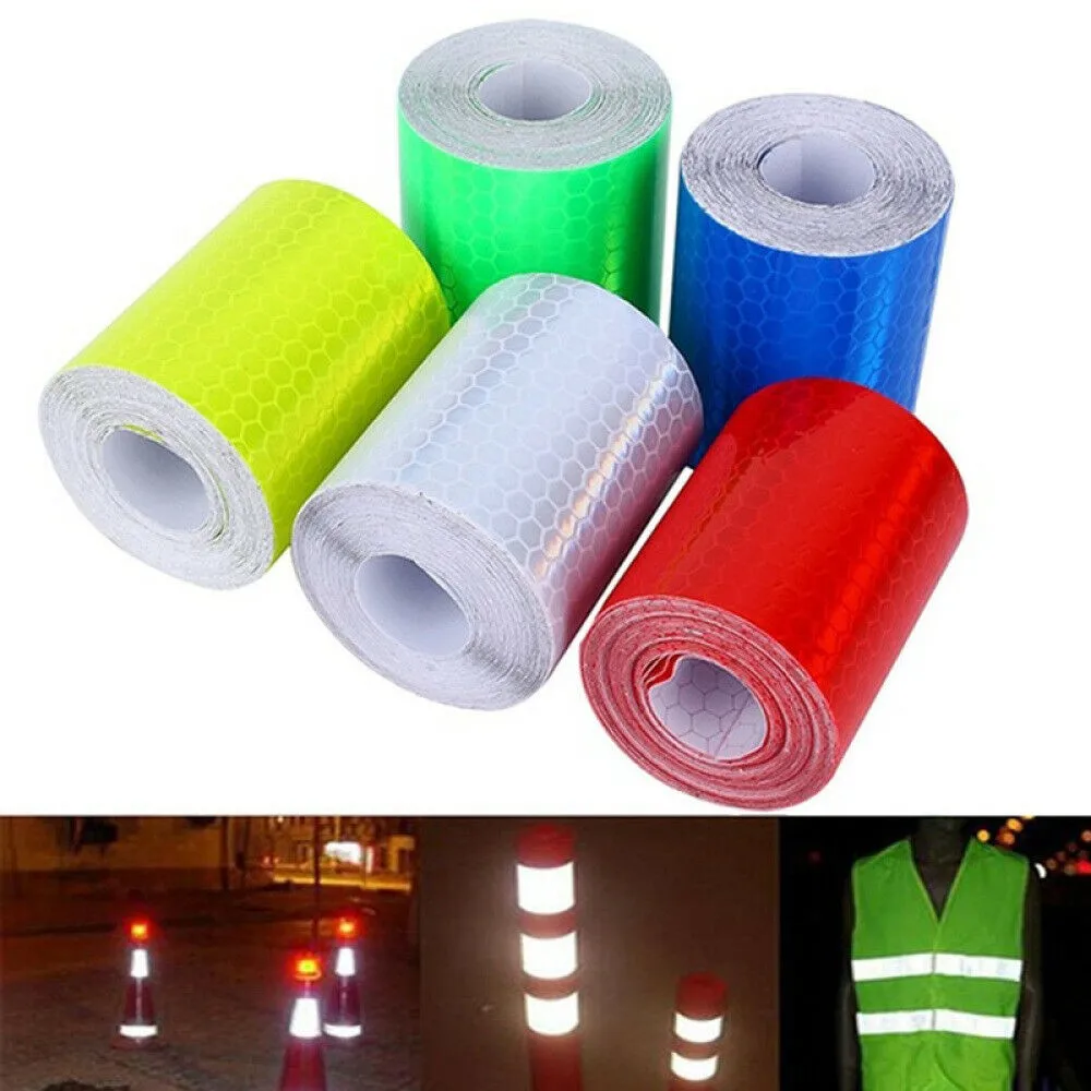 

Warning Tape Strip Stickers Warning Light Reflector Protective Sticker Reflective Film Car Safety Mark Reflective 100cm X 5cm