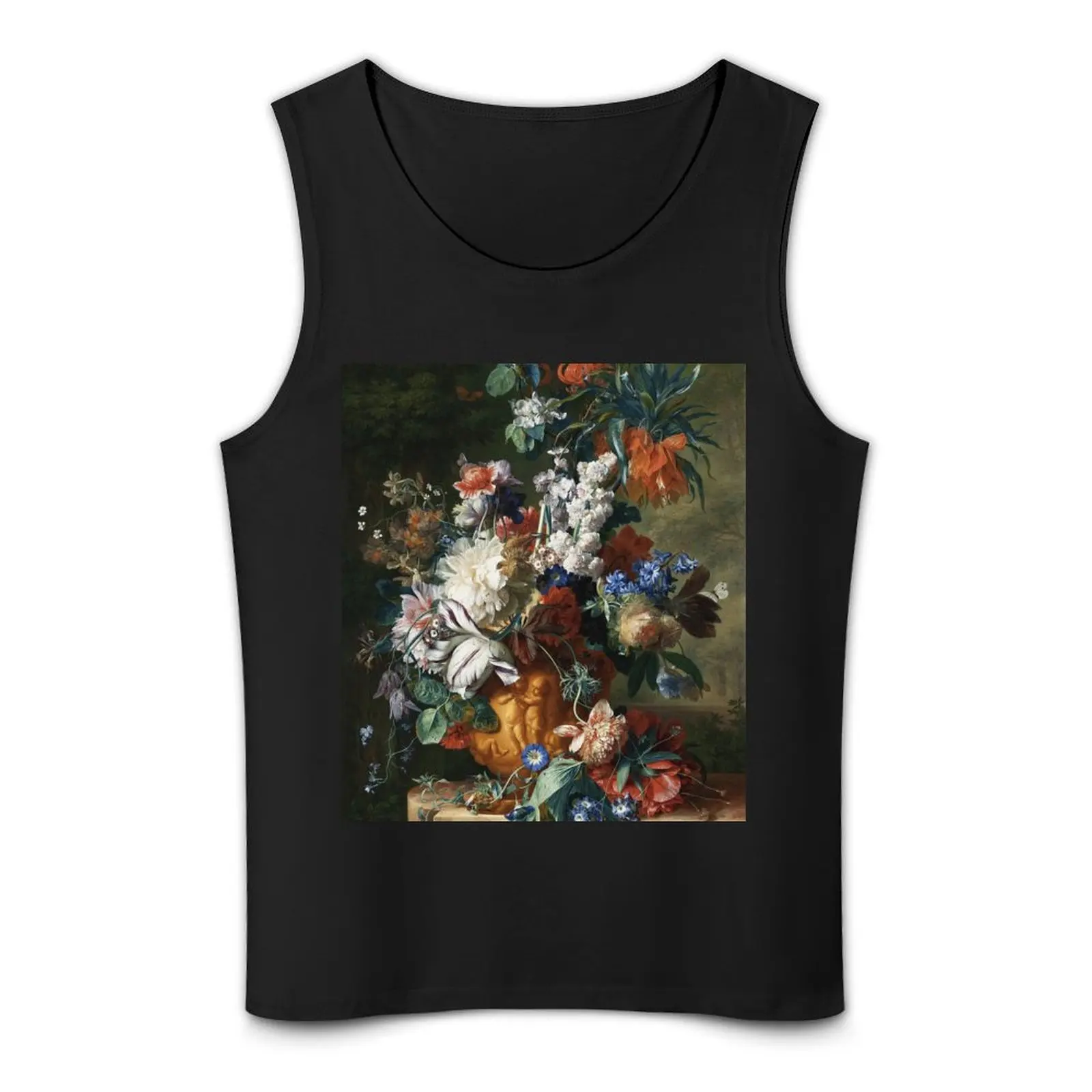 Майка Jan Van Huysum-букет цветов топ для спортзала летняя рубашка бодибилдинга без