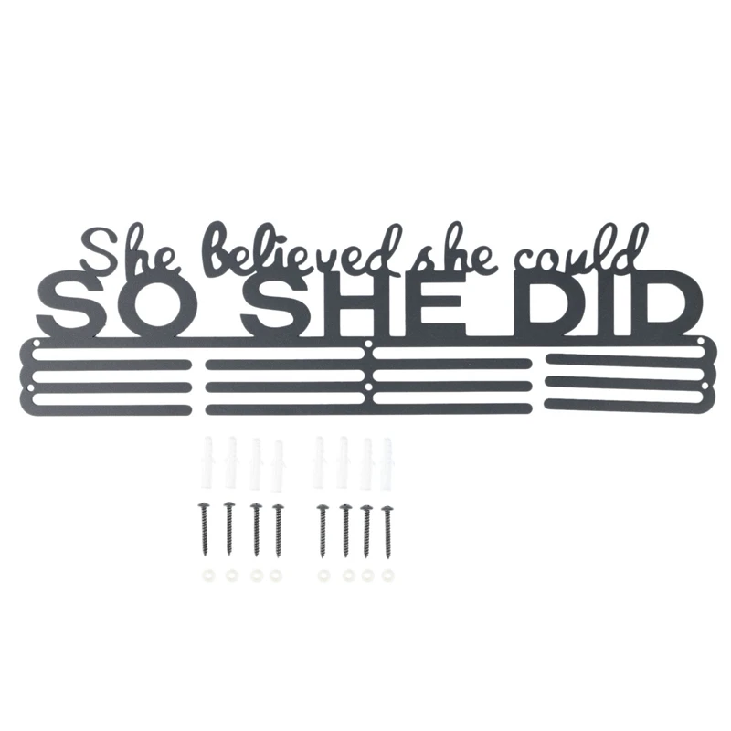 

Держатель для медали, вешалка, стеллаж для хранения, стальная настенная рамка, черная металлическая Спортивная вешалка для марафона, бега, ф...