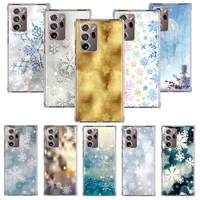 winter snowflake phone case coque for samsung galaxy note 20 ultra 8 9 note 10 plus m02s m30s m31s m51 m11 m12 m21 cover funda