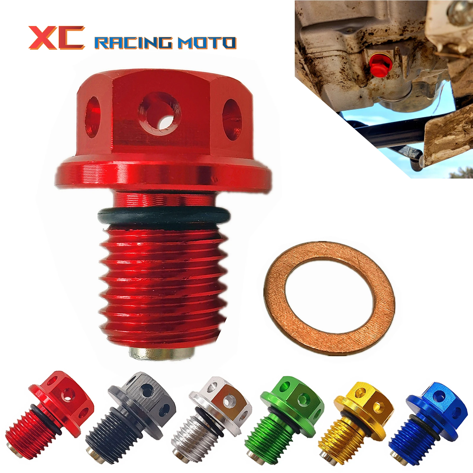 

CNC Oil Drain Plug Bolt For Honda XR CRF 50 70 80 100 CR500 CR125R CR250R CRM250 CRF250L/M XR250 XR400 XR600R XR650R CRF1000L