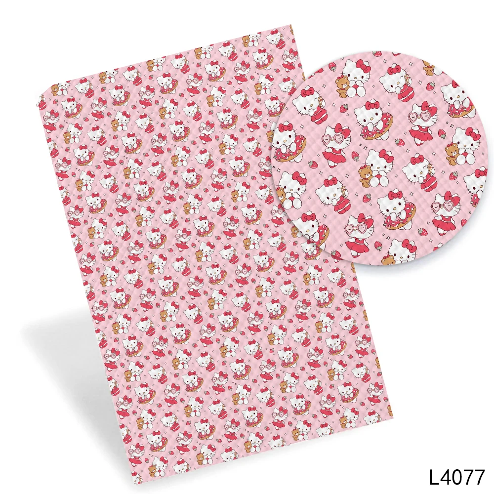 Искусственная кожа с печатным рисунком 136*30 см для бантов сделай сам декоративные