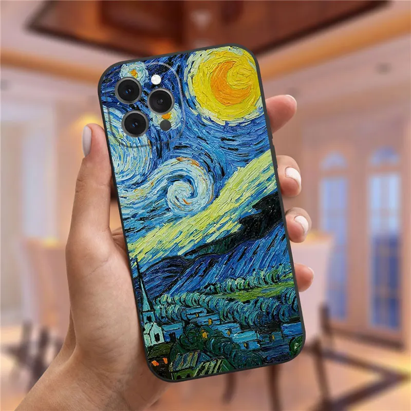 Чехол для телефона с изображением картины Винсента Ван Гога звездной ночи и