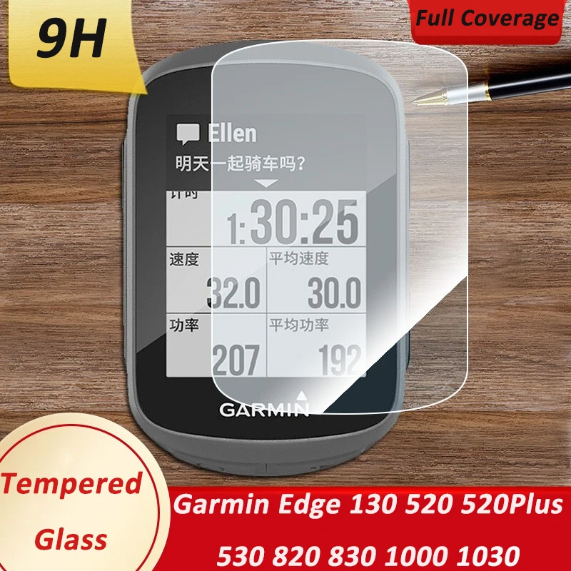 Закаленное стекло 9H для Garmin Edge 130 520 Plus 530 820 830 1000 полное покрытие защита экрана