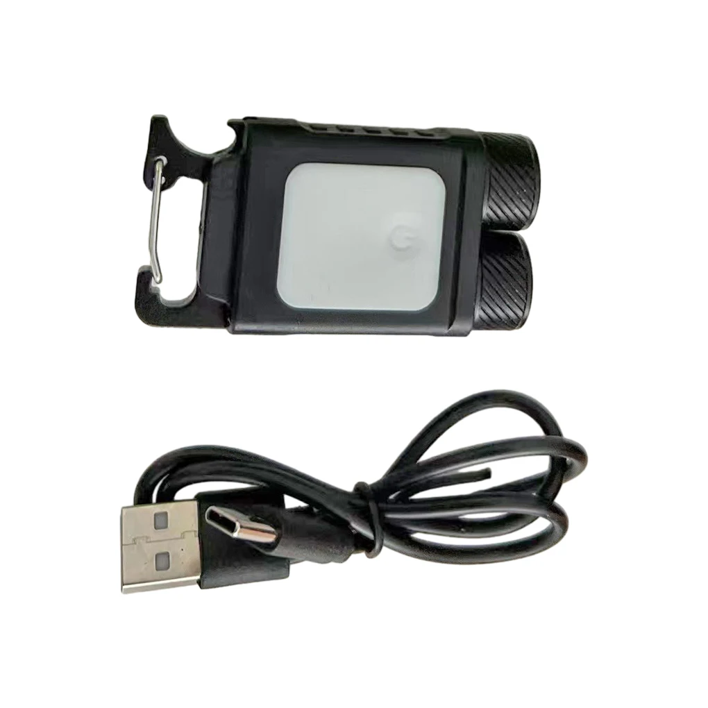 

Black High Current Safe Fast Charging Keychain Flashlight Only 40g Keychain Light LED Flashlight Camping Light black
