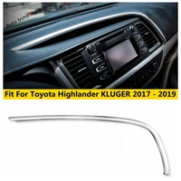 abs car dashboard instrument navigation gps panel strip cover trim interior fit for toyota highlander kluger 2017 2018 2019