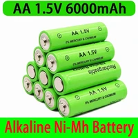 ni mh aa rechargeable 1 5v 6000mah alkaline battery for flashlight mp3 backup battery klokken muizen computers speelgoed dus op
