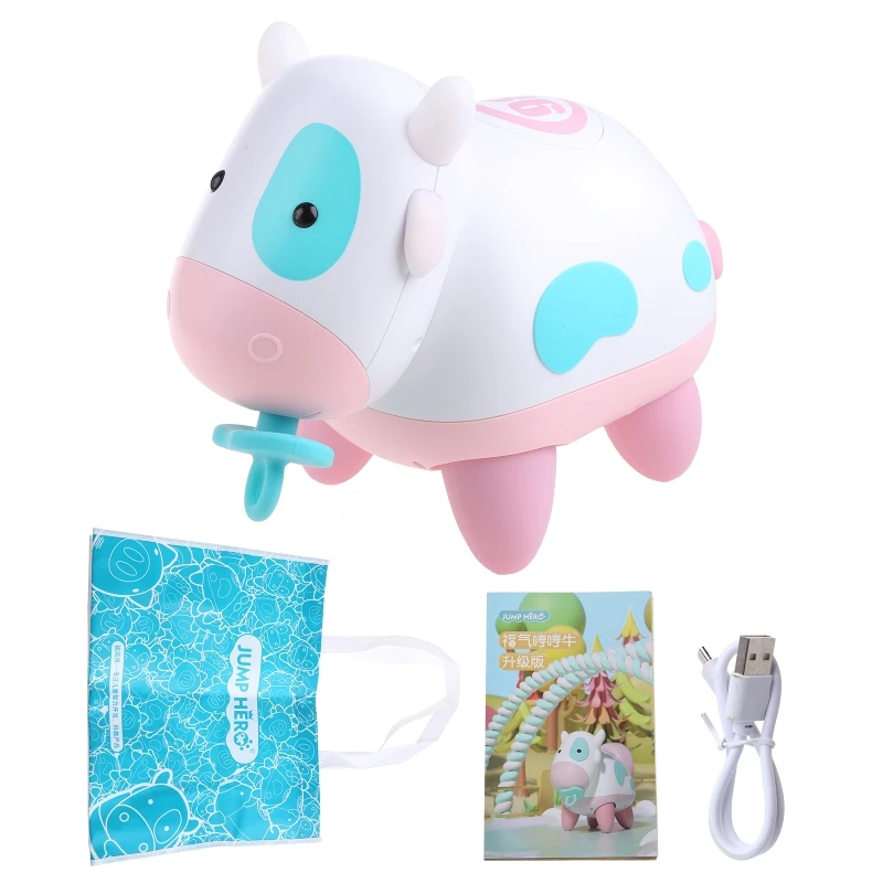 

Электрическая корова игрушка робот планшетофон Голосовое управление сенсорный датчик проекционный светильник пластиковые животные пазл ...