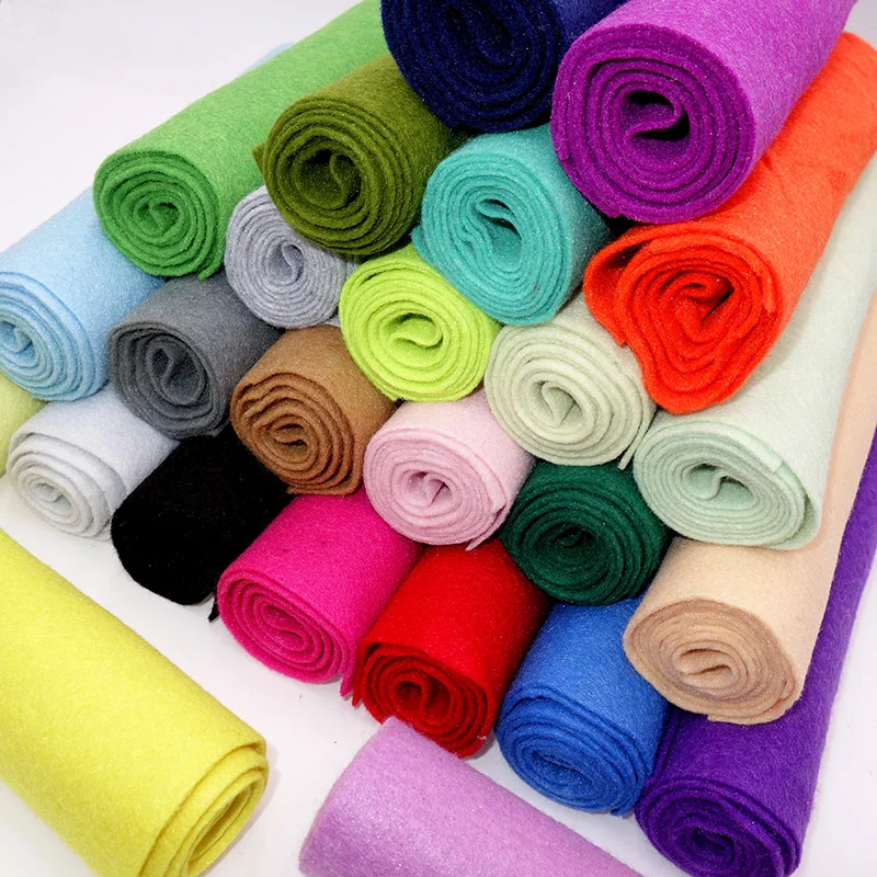 90CM(35.5 inch) Wide Soft Felt Fabric Non-woven Thick Felt Fabric Sheet DIY Sewing Dolls Crafts Material 1.4mm Thick