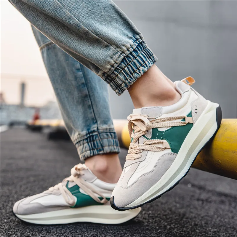 Mens Sneakers Shoes Lightweight Breathable Running Walking Male Footwear Soft Sole Lace-up Scarpe Uomo