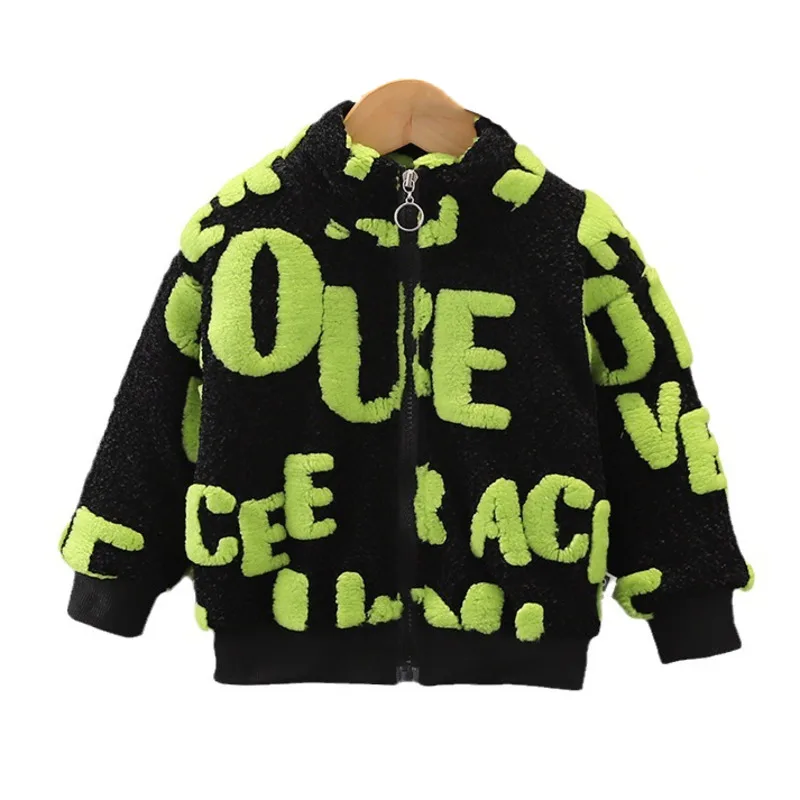 

New Winter Baby Girl Clothes Children Boys Fashion Thicken Warm Jacket Kids Coat Toddler Casual Letter Costume Infant Sportswear