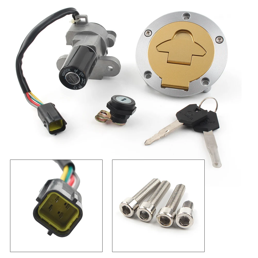 Мотоциклетный 4-контактный переключатель зажигания замок сиденья крышка