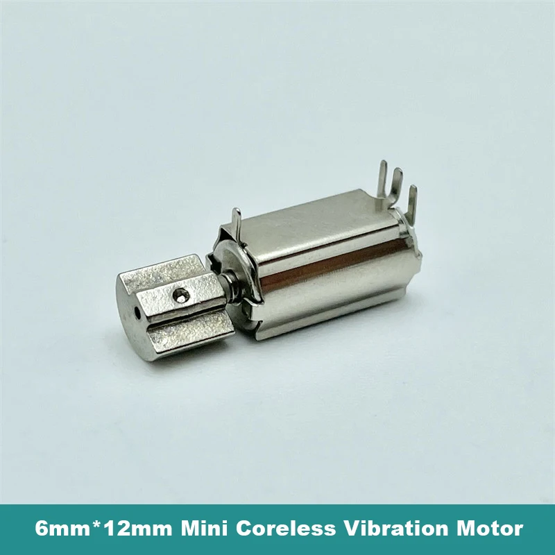 Купи 6mm*12mm Mini Tiny Coreless Vibration Motor DC 3V 3.7V 5V Micro Vibrating Vibrator Motor with pins DIY Toy Massager Cell Phone за 33 рублей в магазине AliExpress