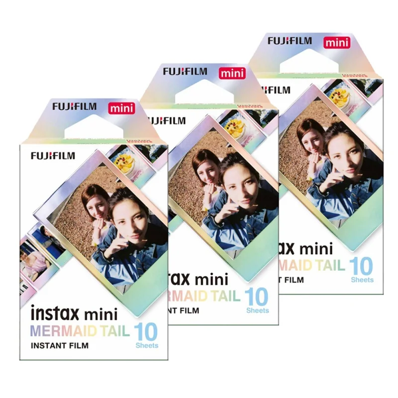 

Новая пленка Fujifilm Instax Mini, пленка Instax Mini 8 / 9 с хвостом русалки для Fuji Mini 7s 25s 26 70 90, фотокамера с фотографией