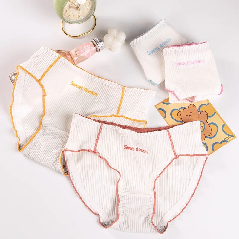 

3pcs/pack Cotton Panties For Girls Women's Imitate Lingerie Comfort Breathable Underpants Female Soft Underwear Briefs Panty New