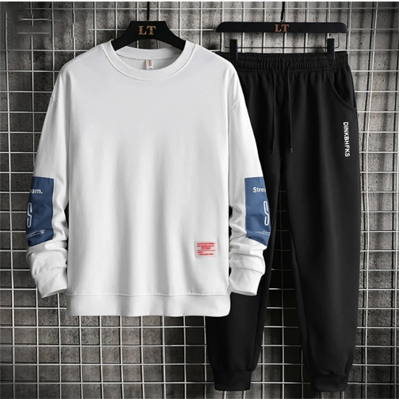

2022 Fashion O-neck Suit Casual Sweatshirts and Ankle Length Pants Two-piece Set Outdoor Sport Streetwear
