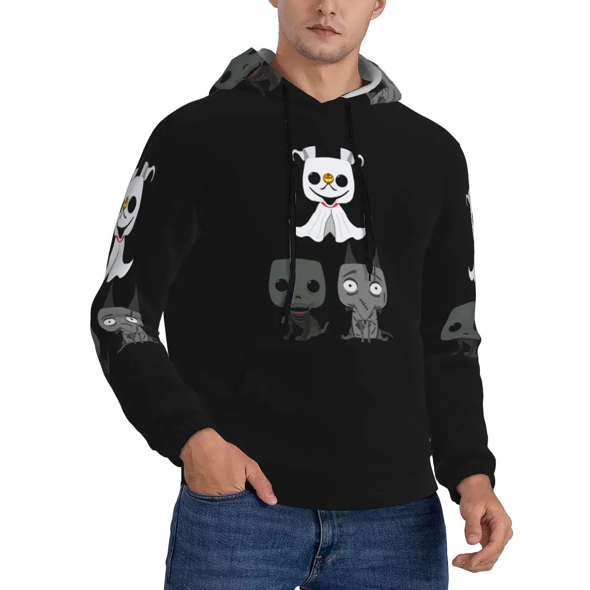 Фото Толстовки Big Block Headed Burton Sparky Dog Frankenweenie в стиле Харадзюку, пуловеры, осенне-зимние мужские и женские свитшоты с длинными рукавами №5