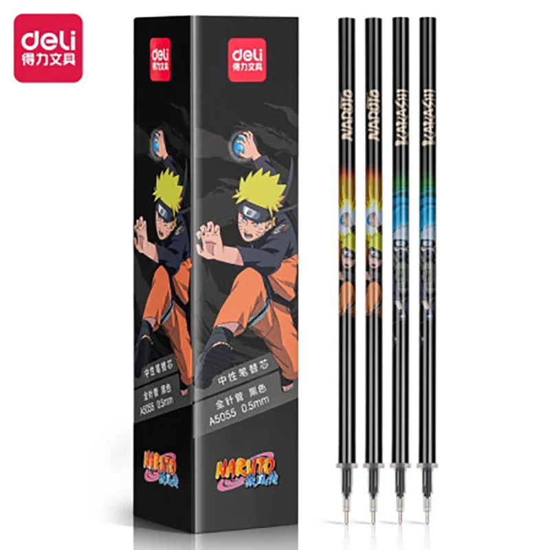 

20Pcs/Box Deli A5055 NARUTO Series The Neutral Refill To Replace Student Signature Pen Refill 0.5mm Full Needle Tubes