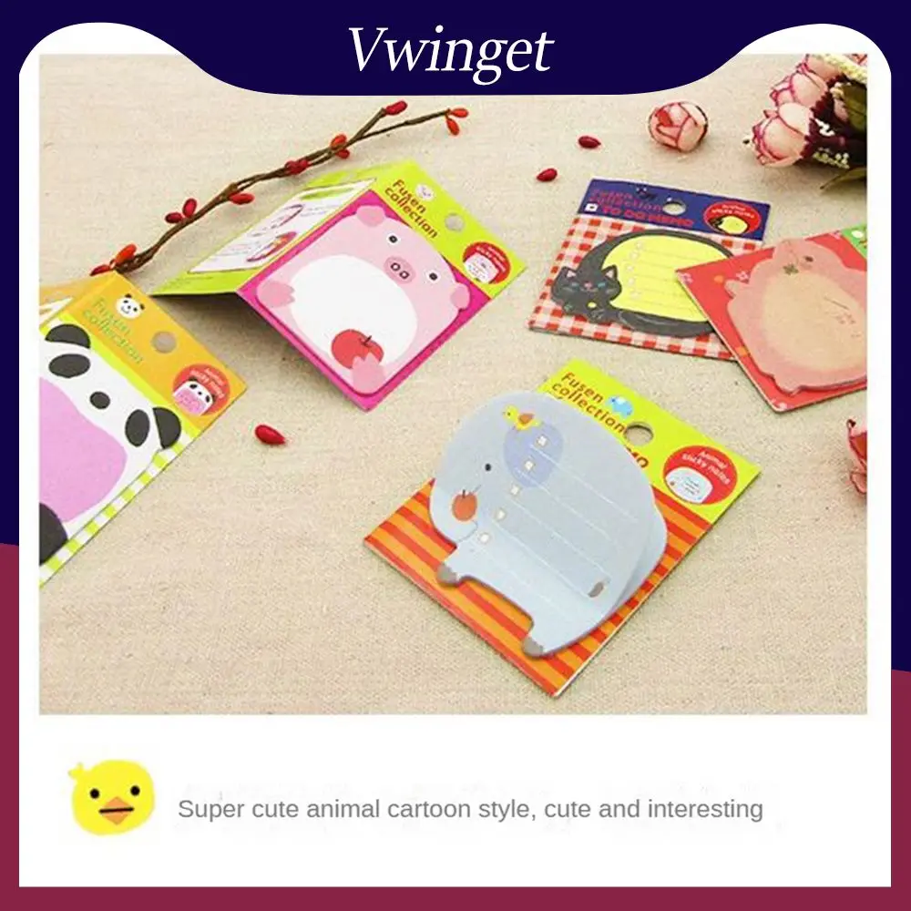 

No Degumming Notes Cartoon Animal Notes Environmental Protection Paper Animal Notes High Quality New