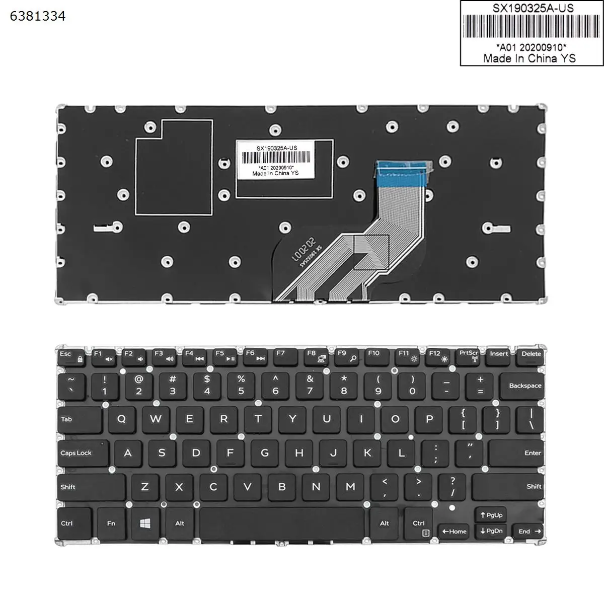 

Клавиатура для ноутбука США для dell Inspiron 11 3179 3168 3169 3162 3164 p25t, черная, без рамки