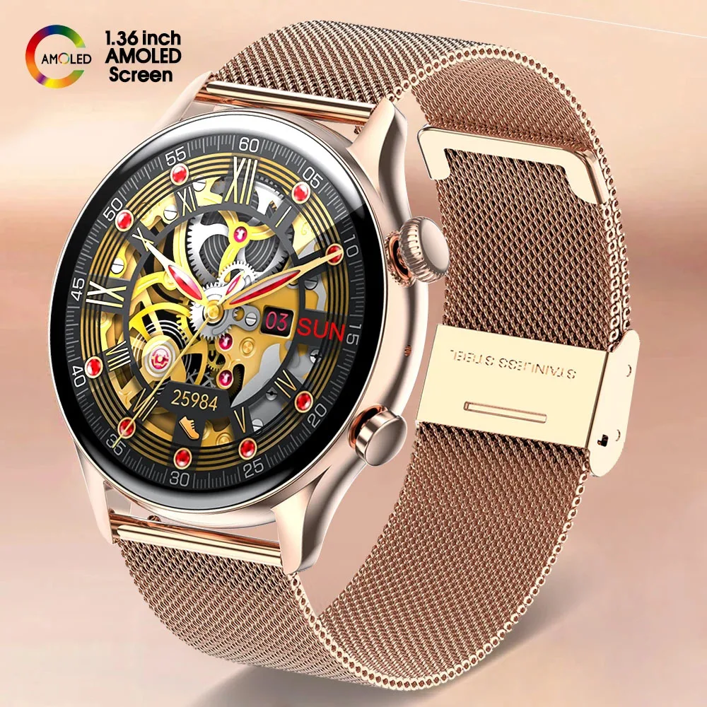 

For Xiaomi Huawei NFC Bluetooth Call Smartwatch Women HD Screen Sports Fitness Tracker Smart Watch Men