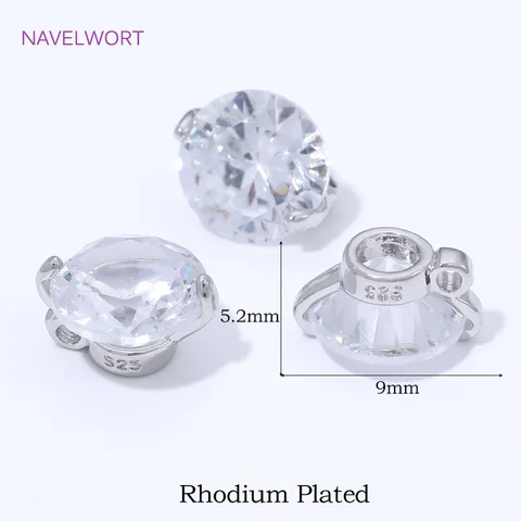 Подвески NAVELWORT золотые позолоченные латунные круглые 6 шт