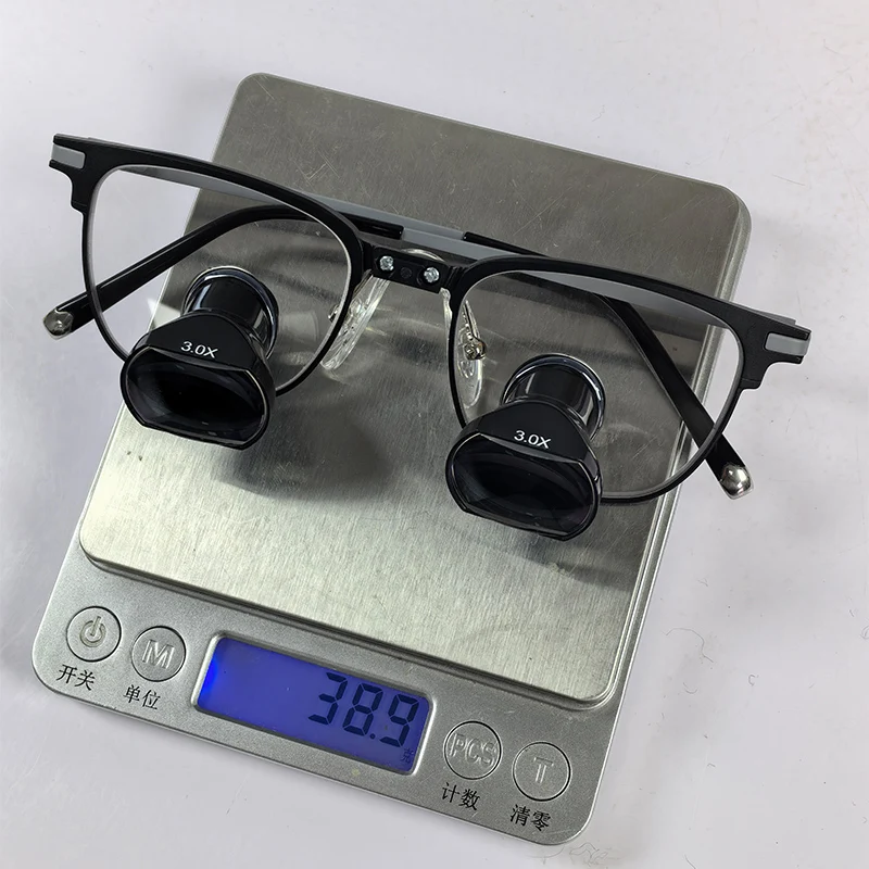 Бинокулярные лупы Burite 24 TTL Galilean 2.5X3.0X3.5X с регулируемым межзрачковым расстоянием, индивидуальные стоматологические хирургические лупы с прозрачными квадратными линзами и титановой оправой (art.: 3920d4ecd99cc) - 3920d4ecd99cc