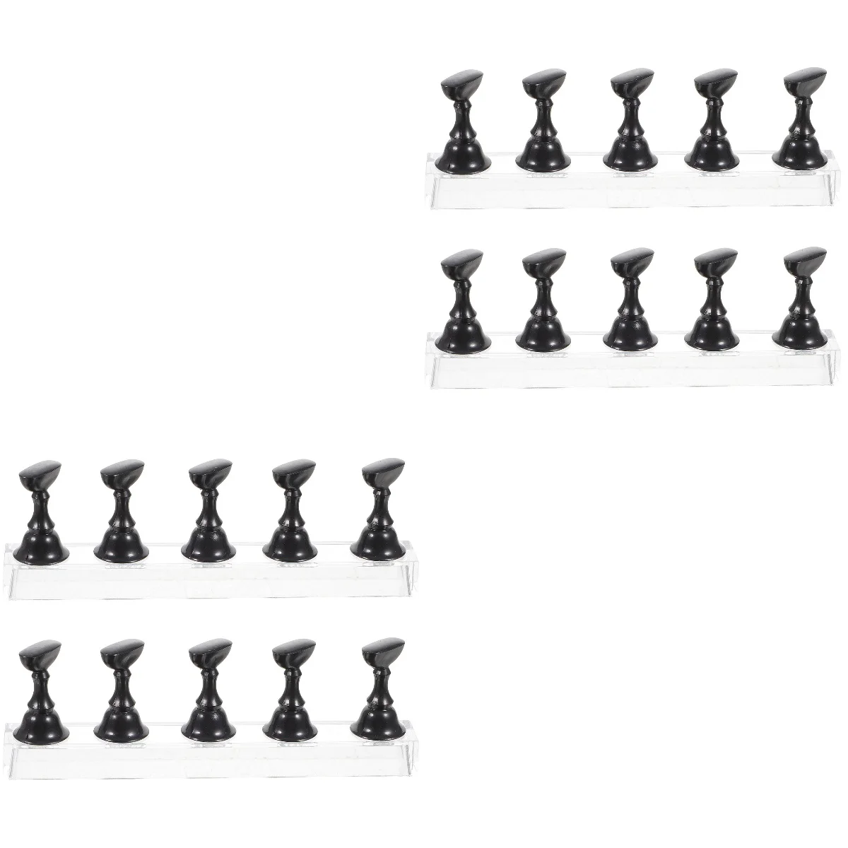 

4 Sets Nail Practice Base Nail Support Holder Nail Practice Rack