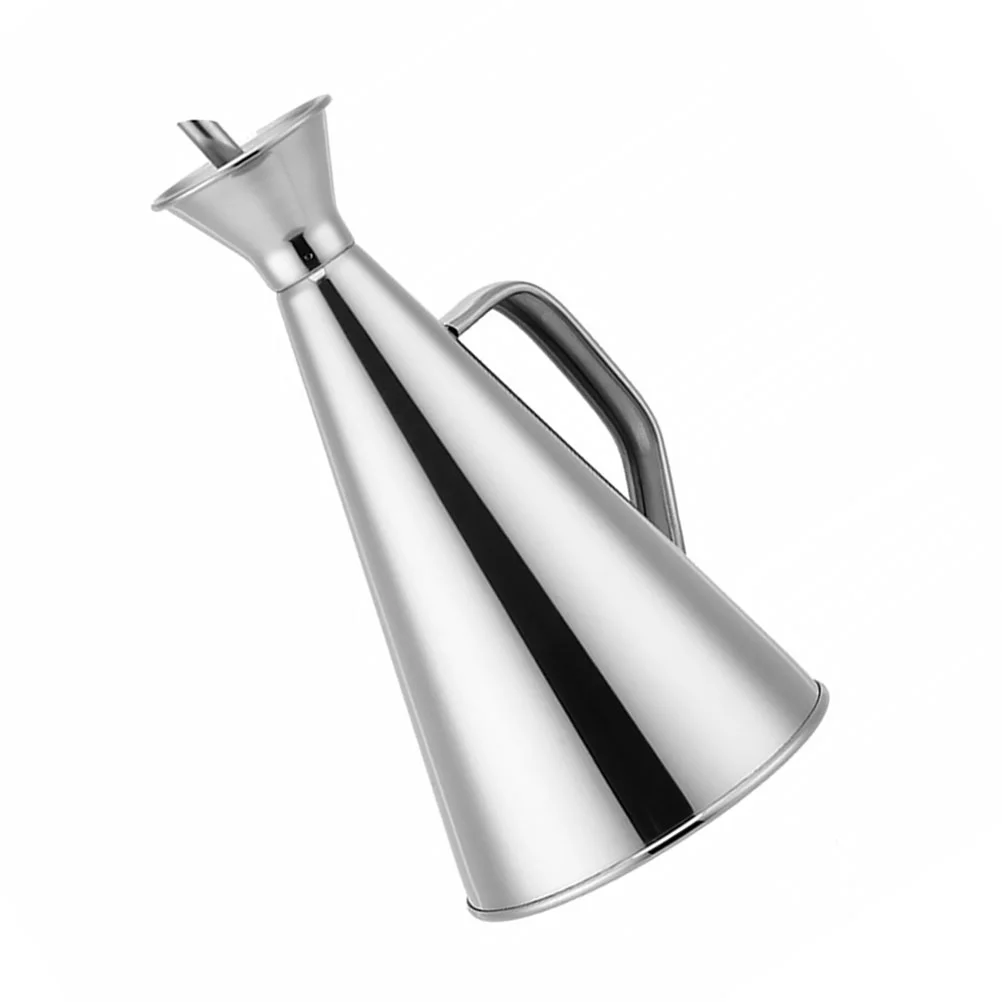 

Oil Dispenser Bottle Strainer Pot Olive Container Vinegar Sauce Kitchen Storagecooking Pourer Syrup Metal Grease Soy Seasoning