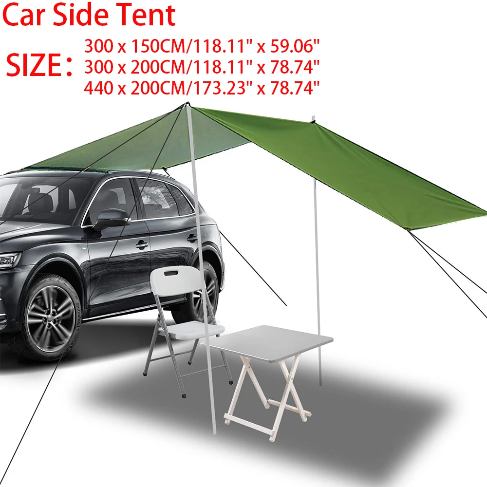 Outdoor camping SUV car side tent, UV protection carport, waterproof roof awning, portable camping tent