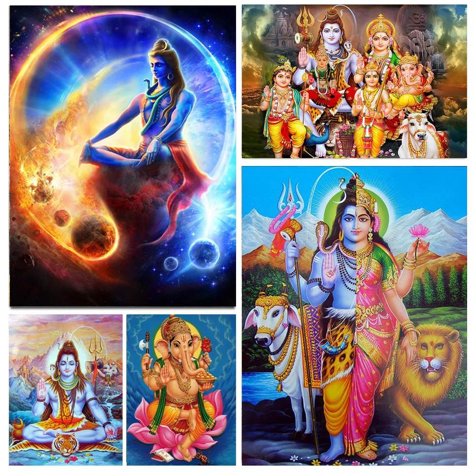 

Картина из страз 5D, индийские боги, лорд Шива, постер, полная вышивка крестиком, картины стразы, вышивка, мозаика, домашний декор