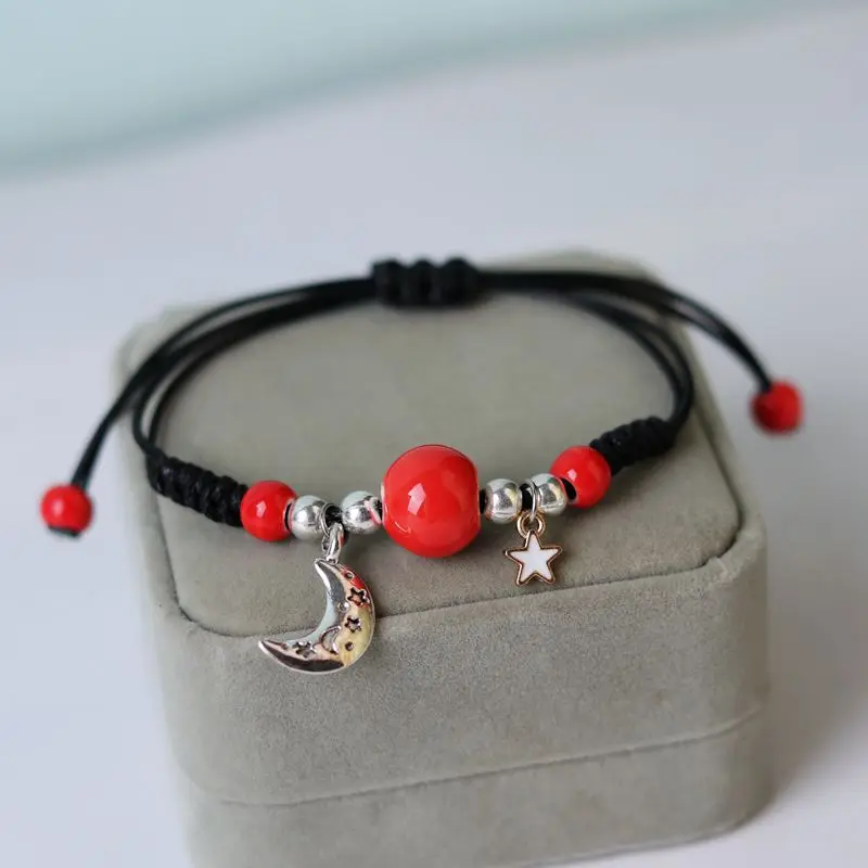 

Korean Style Star Moon Bracelet For Women Girls Fashion Butterfly Flower Beaded Bracelets Handmade Friends Student Charm Jewelry