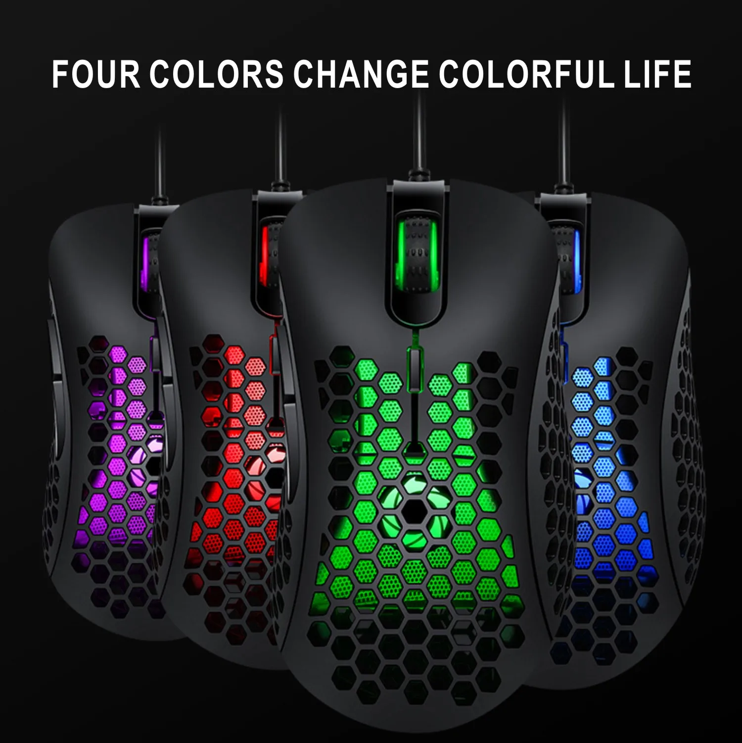 gaming mouse gamer kit led usb wired optical ergonomic mause 6 keyrgb light hollow cute magic mouse for pc laptop computer mice free global shipping