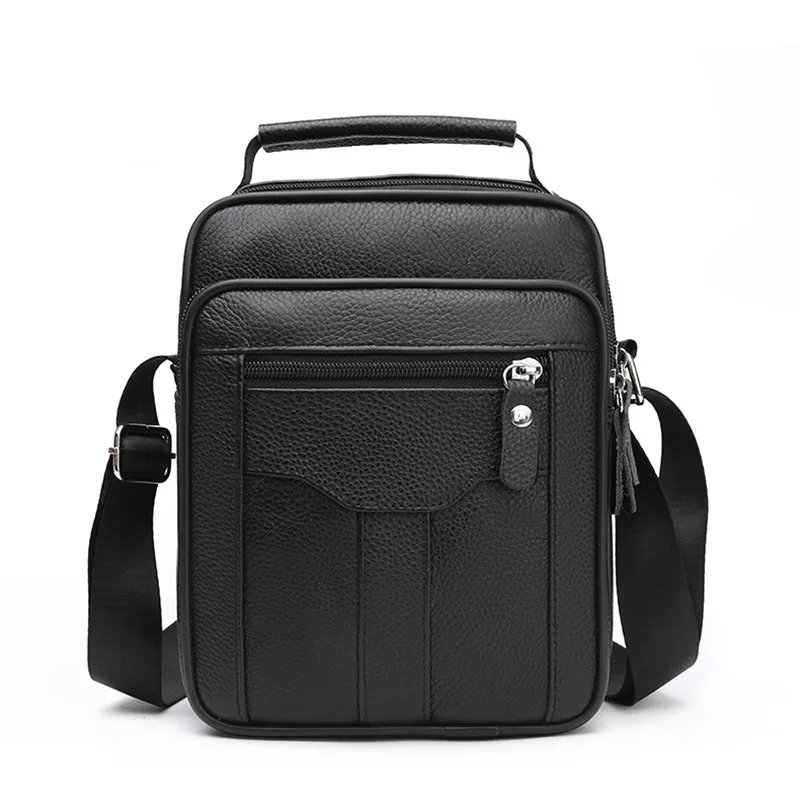 Vintage Leather Men's Handbag Shoulder Bag Retro Business Soft Leather Messenger Bag Men Trendy Men's Crossbody Shoulder Bag