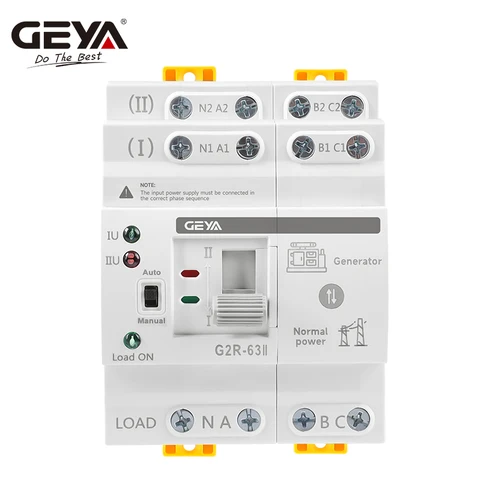 Автоматический переключатель GEYA G2R 25/40/63А 110/220В — фото товара