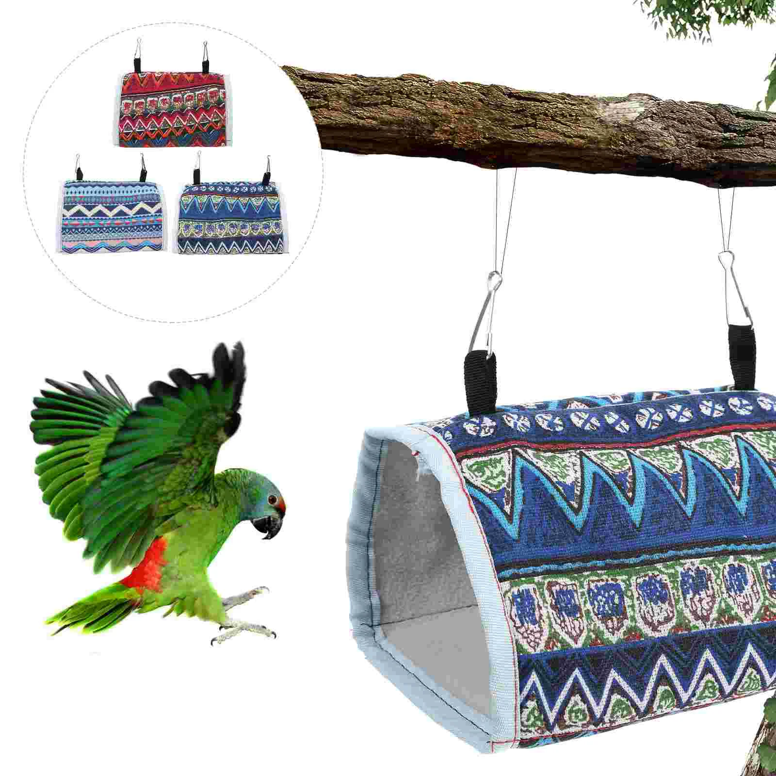 

Bird Parrottent Bed Hammock Hanging Sleeping Cage Cockatiels Pet Small Parakeet Hut Houselovebird Hideaway