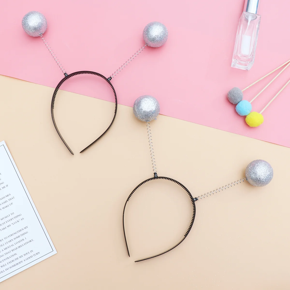 

3pcs Christmas Ball Headdress Creative Hair Party Hair Accessory (White Ball)