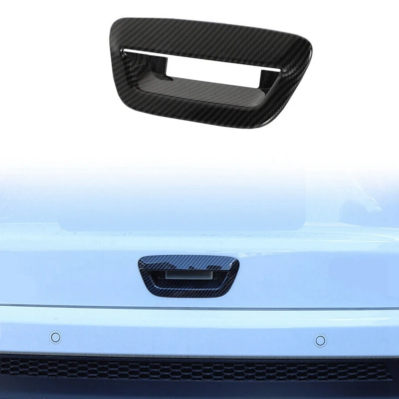 

For Jeep Compass 2017 2018 2019 2020 2021 Car Rear Door Trunk Handle Shell Decoration , ABS Carbon Fiber